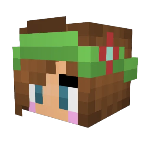 RachCarroll Minecraft avatar head, 3D render
