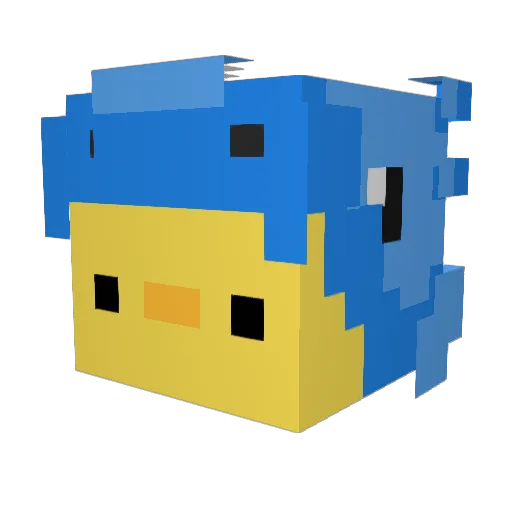 RachLeEpic Minecraft avatar head, 3D render