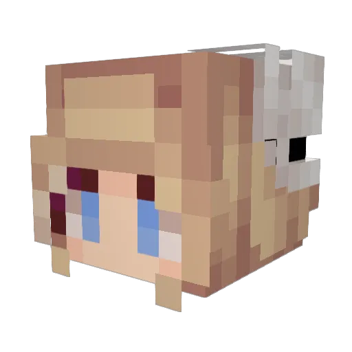 RachMC_ Minecraft avatar head, 3D render