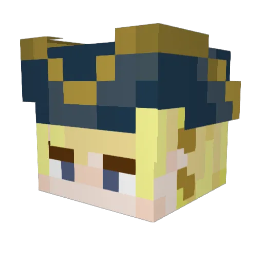 Rachad212 Minecraft avatar head, 3D render