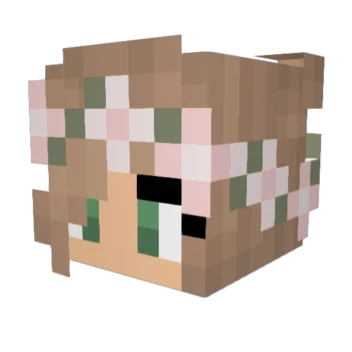 RachaelMC Minecraft avatar head, 3D render