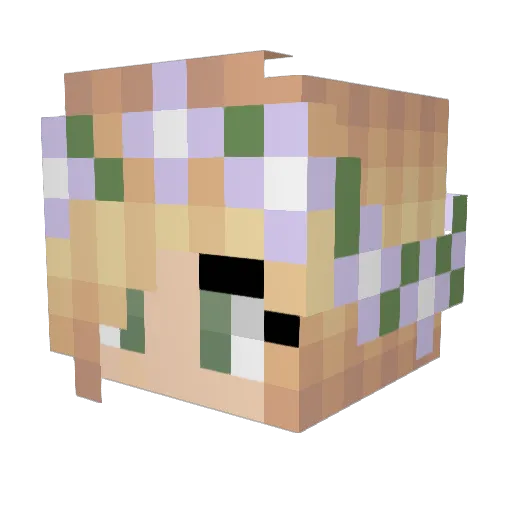 Rache13x Minecraft avatar head, 3D render