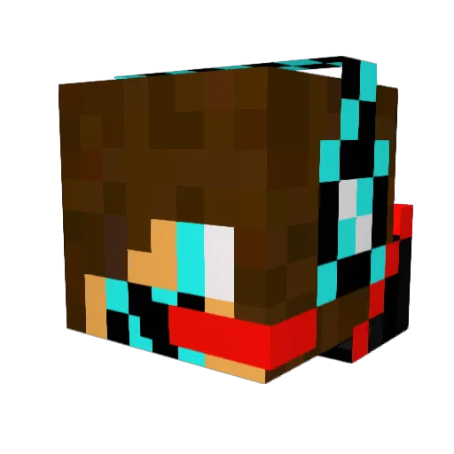 RacheatTheBoy Minecraft avatar head, 3D render