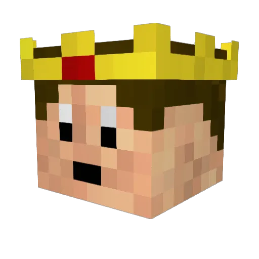 Racheecee Minecraft avatar head, 3D render