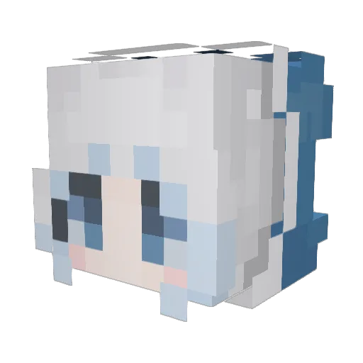 Rachel14302 Minecraft avatar head, 3D render