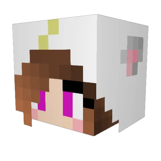 Rachel22 Minecraft avatar head, 3D render