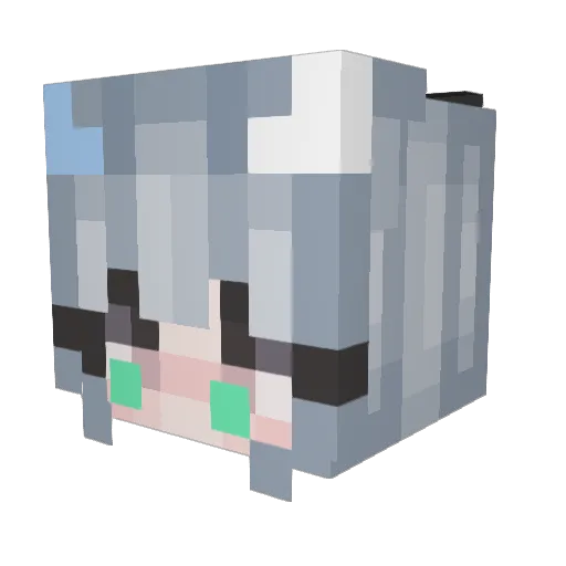 Rachel3455 Minecraft avatar head, 3D render