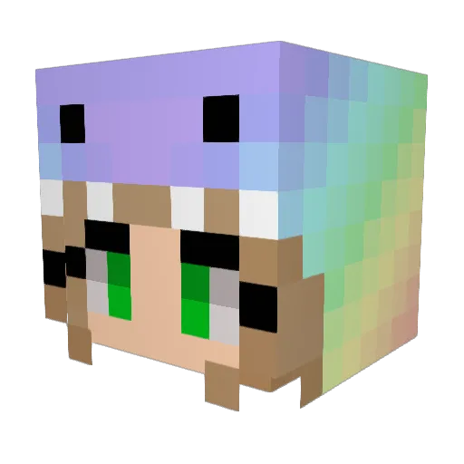 Rachel880 Minecraft avatar head, 3D render
