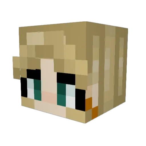 RachelBBank Minecraft avatar head, 3D render