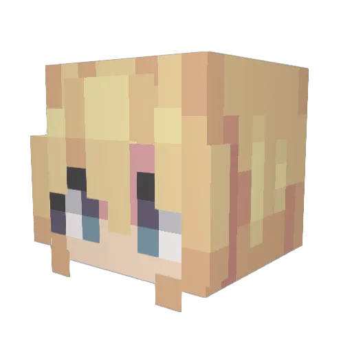 RachelGardnerw Minecraft avatar head, 3D render