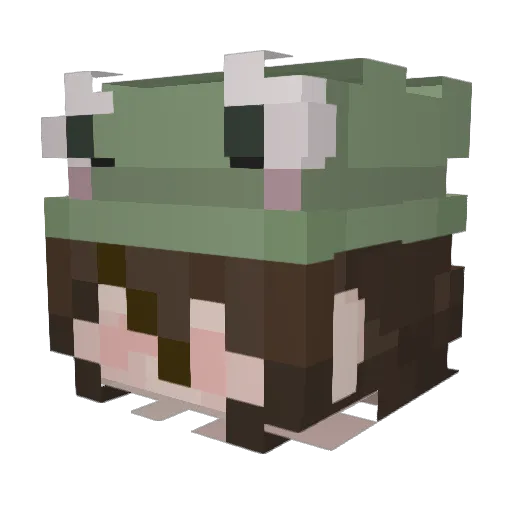 RachelK642 Minecraft avatar head, 3D render