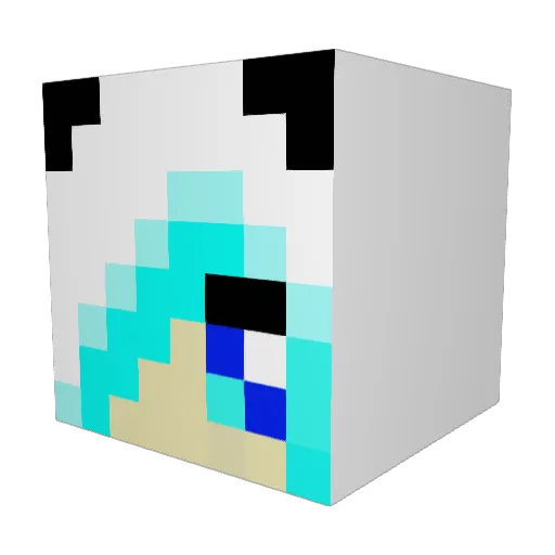 RachelPanda22 Minecraft avatar head, 3D render
