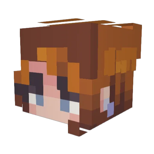 RachelSnort1 Minecraft avatar head, 3D render