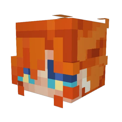 RachelXDGG Minecraft avatar head, 3D render