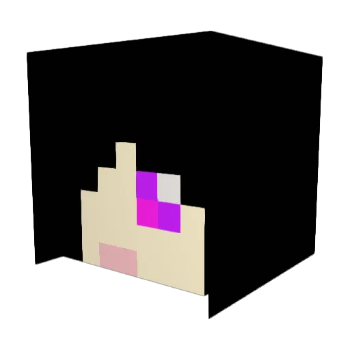 Rachel_101 Minecraft avatar head, 3D render