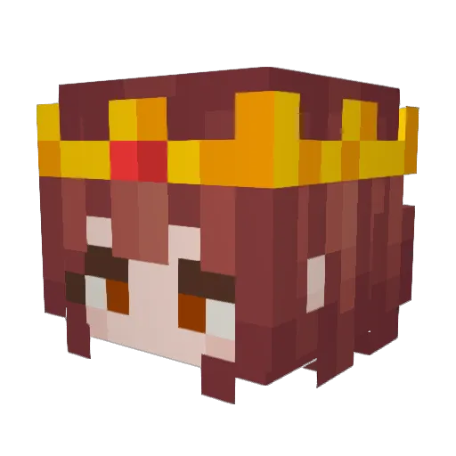 Rachell04 Minecraft avatar head, 3D render