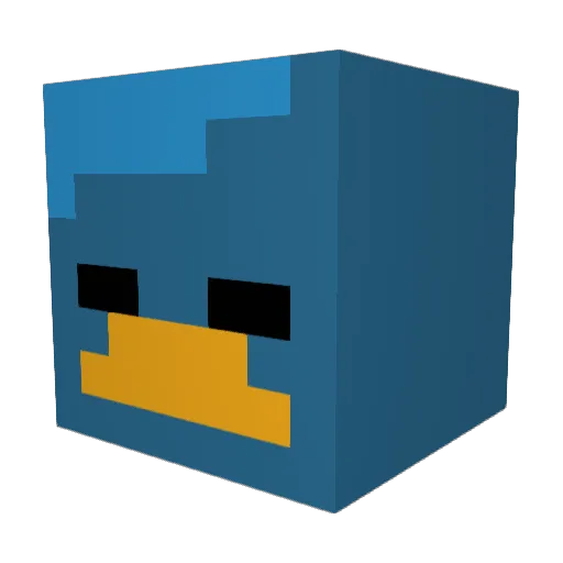 Racheur Minecraft avatar head, 3D render