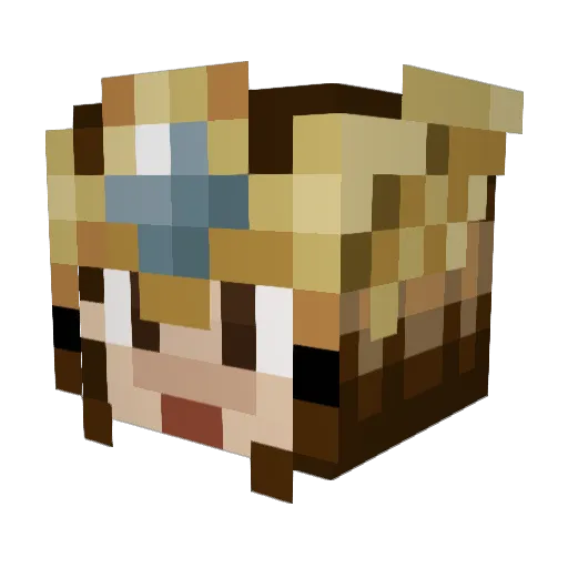 RachieMachie Minecraft avatar head, 3D render