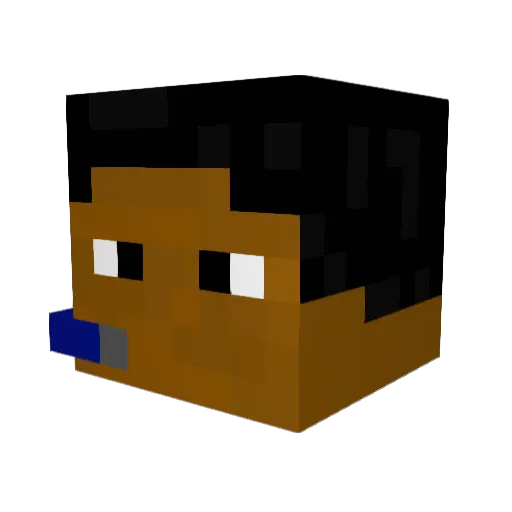 RachitKahaan Minecraft avatar head, 3D render