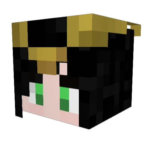 Rachy Minecraft avatar head, 3D render