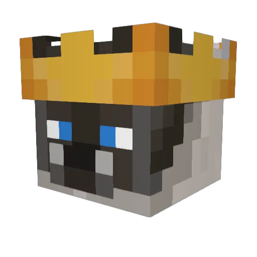Racinesa Minecraft avatar head, 3D render