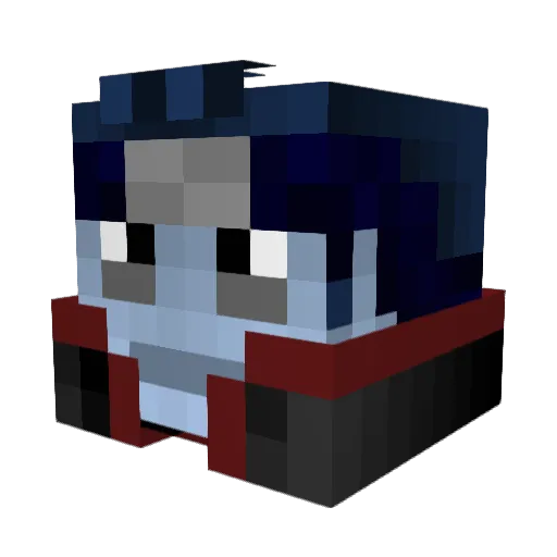 RacingBomb Minecraft avatar head, 3D render