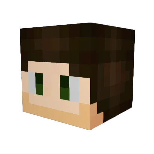 RacingRedone Minecraft avatar head, 3D render