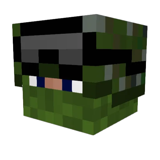 RacingSugar Minecraft avatar head, 3D render