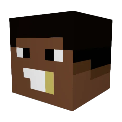 RacistHomo Minecraft avatar head, 3D render