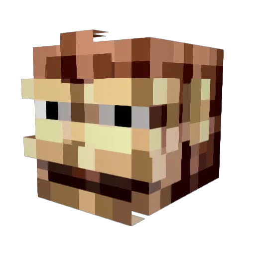 RacistTheRealOne Minecraft avatar head, 3D render