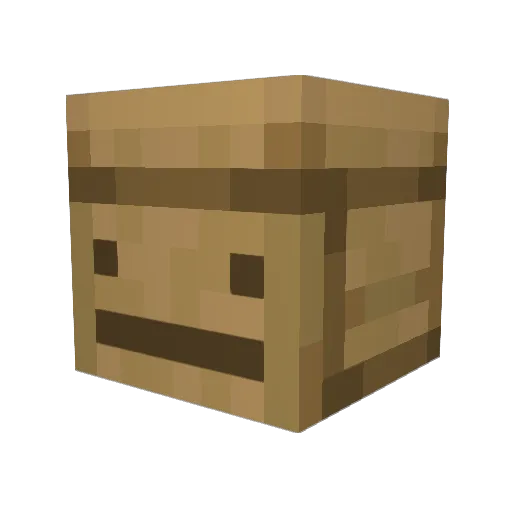 Rack_D Minecraft avatar head, 3D render