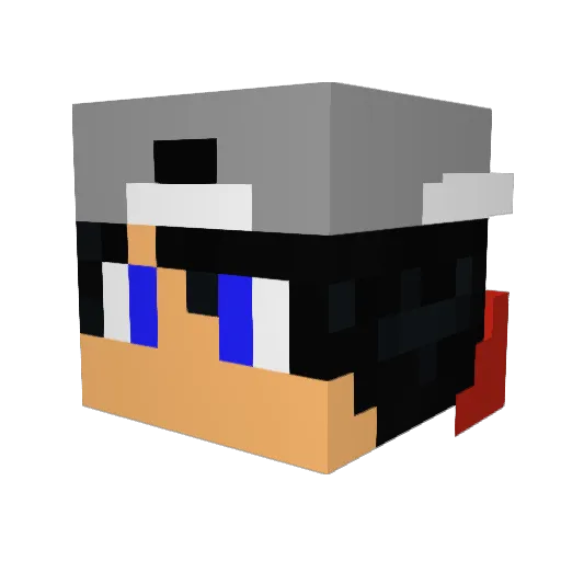Rackcandy Minecraft avatar head, 3D render