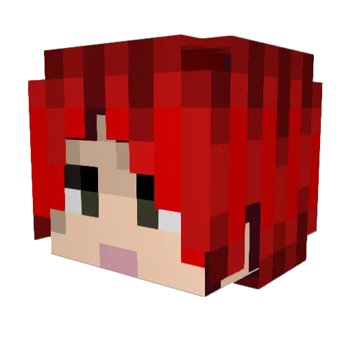 Rackney Minecraft avatar head, 3D render