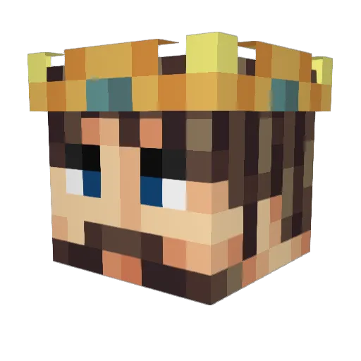 RacksAdams Minecraft avatar head, 3D render