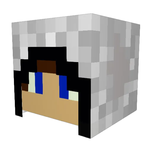 Racktard Minecraft avatar head, 3D render