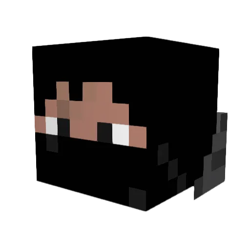 Racky5 Minecraft avatar head, 3D render