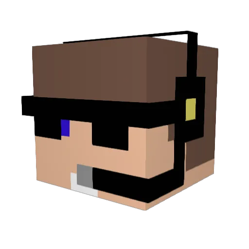 Rackzol Minecraft avatar head, 3D render