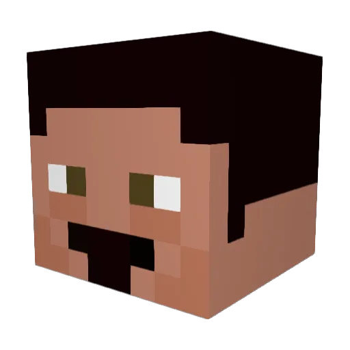 Raclos Minecraft avatar head, 3D render