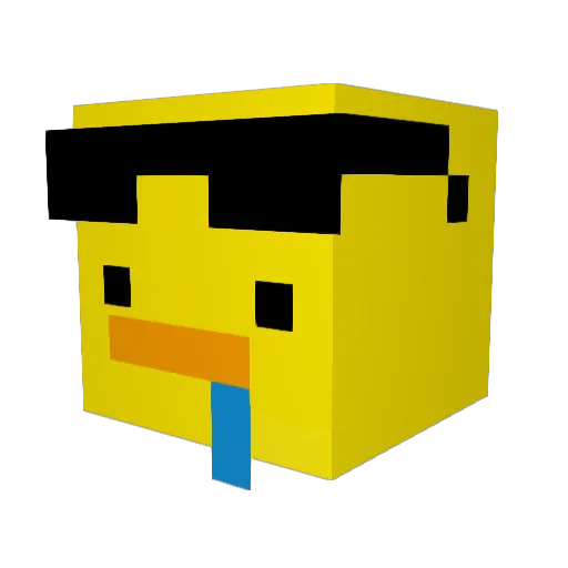 RacoonJona Minecraft avatar head, 3D render