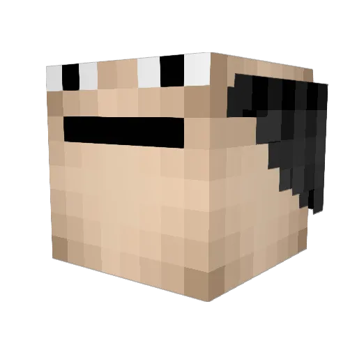 RacsoLaD Minecraft avatar head, 3D render