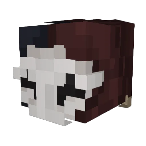 Racuu Minecraft avatar head, 3D render