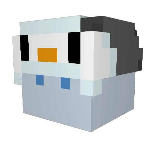 Racxrrr Minecraft avatar head, 3D render