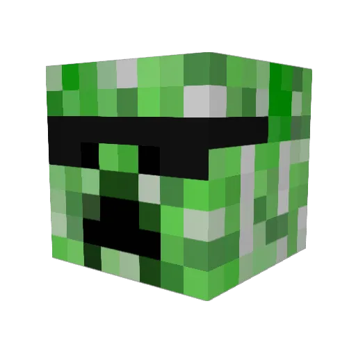 RadGorgon Minecraft avatar head, 3D render
