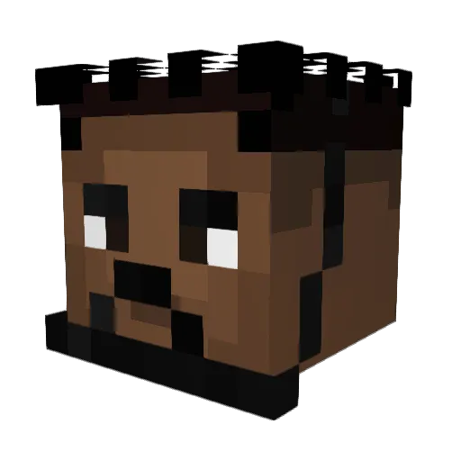 RadKaur Minecraft avatar head, 3D render