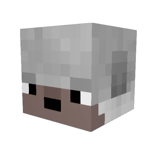 RadWo1f Minecraft avatar head, 3D render
