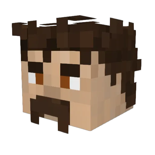 Rad_Poseidon Minecraft avatar head, 3D render