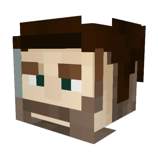 RadaaaNZ Minecraft avatar head, 3D render