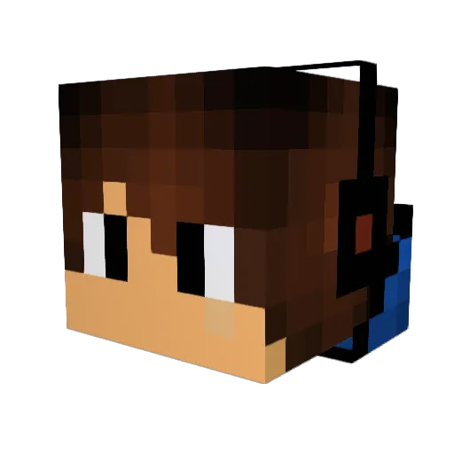 Radapedaxa Minecraft avatar head, 3D render