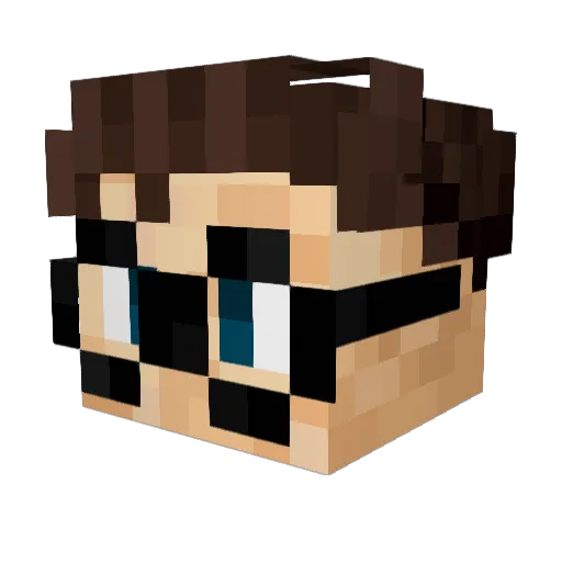 RadarGaming03 Minecraft avatar head, 3D render