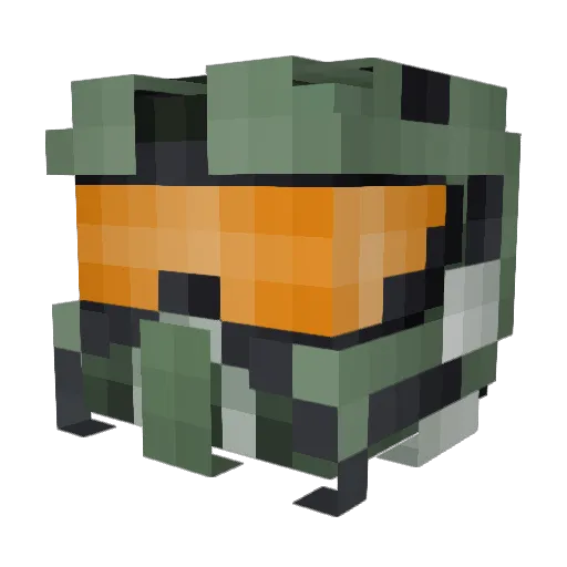 Radarluv Minecraft avatar head, 3D render